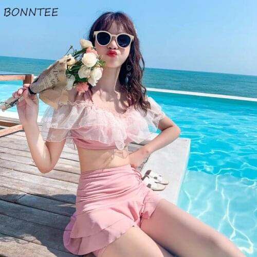 Розовые купальники BONNTEE China At AliExpress