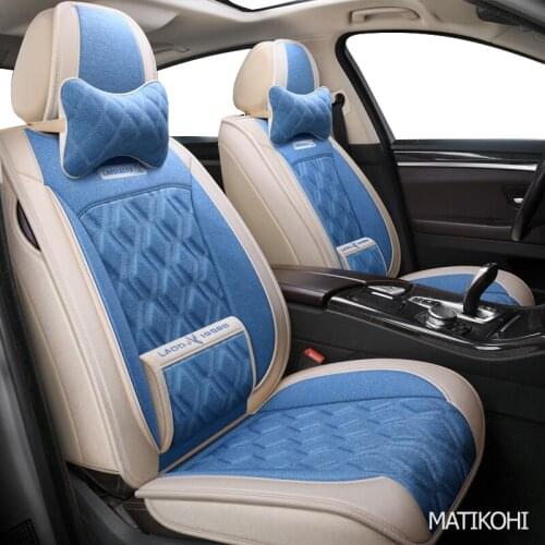 MATIKOHI flax car seat covers for Mercedes Benz W203 W210 W211 AMG W204 C E S CLS CLK CLA SLK A20 class Car-Styling car seats