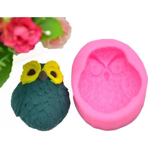 DIY Owl Silicone Mold 3D Cake Mould Fondant Chocolate Fudge Form Cooking Baking Tools Cartoon Cake Tools Soap Mold