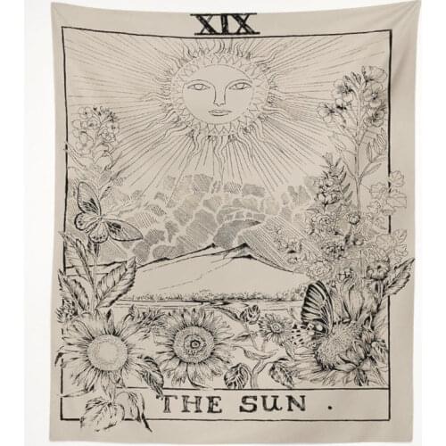 European Divination Astrology Mystery Sun Stars Moon Bedroom Home Decor Wall Tapestry Hanging Boho Decor Tapestry Aesthetic