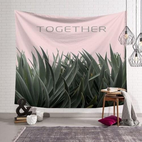 Tropical Plant Pattern Wall Cloth Hanging Polyester Tapestry Wedding Party Gift Bedspread Beach Towel Yoga Picnic Mat