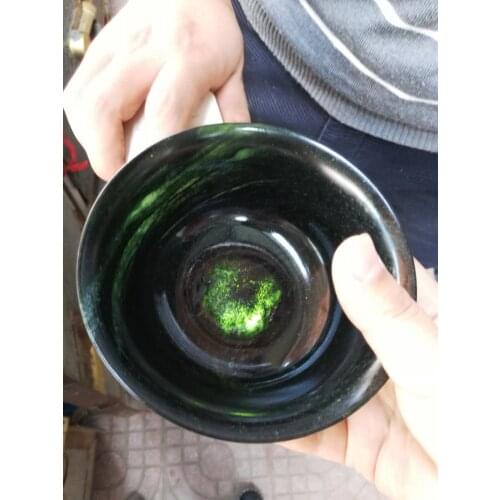 China can collect can use beautiful nonopaque Black sapphire jade bowl of arts and crafts Family decoration 25461