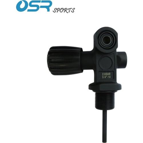Scuba Diving tank valve black color 230bar 3/4"-14