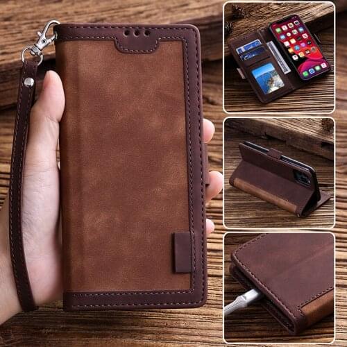 Flip Leather Case for iPhone SE 2020 11 Pro Max Magnetic Wallet Case For iPhone X Xs Max XR 8 7 6 6S Plus Cover With Strap