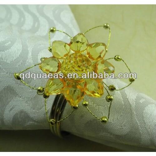 Crystal pearl napkin rings beaded wedding