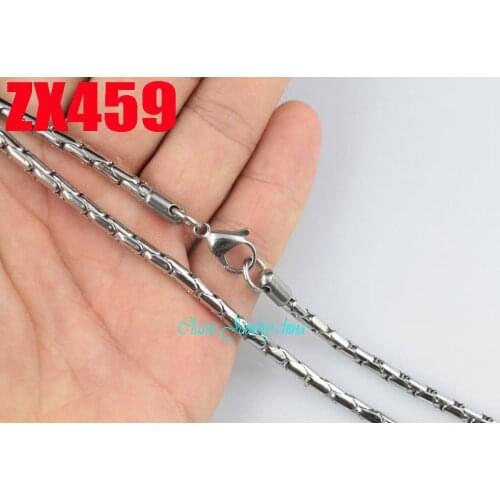 14"-38" 3.5mm round long box chain stainless steel necklace fashion mens women jewelry chains 20pcs ZX459