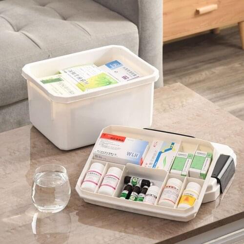 Medicine Box Household Double-layer Portable First Aid Medicine Box Family Medical Medicine Storage Box Children Medicine Box E1