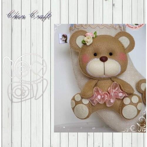 Metal Cutting Dies Bear Background Scrapbooking Paper Craft Punch Knife Embossing Art Cutter Dies