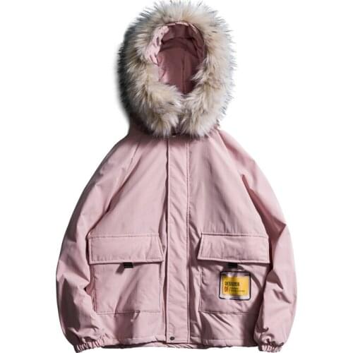 Korean Fashions Puffer Jacket Men Thick Wool Coat Winter Jacket 2021 Mens Streetwear Oversized Parka Harajuku