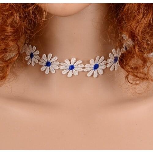 Brand New Simple Women Lace Necklace Vintage Classic Chokers Lady Flowers Wedding Necklace Pendant Designer Fashion Jewelry