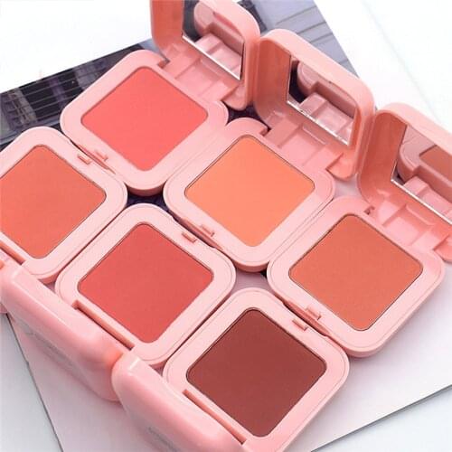 Face Matte Blush Palette 6 Color Cheek Blusher Powder Makeup Rouge Mineral Pigment Cosmetics Long Lasting Natural Make Up