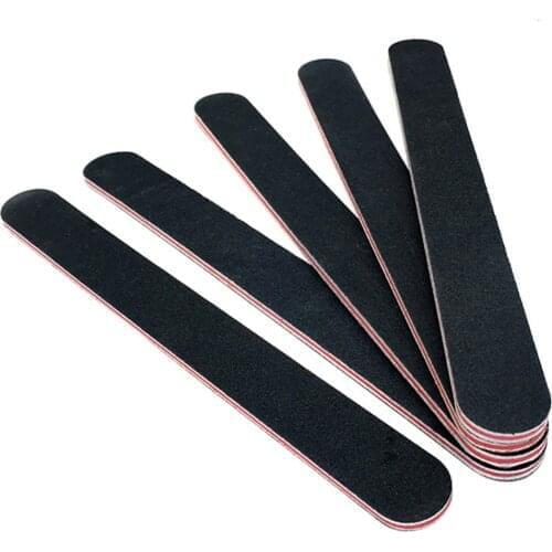 5PCS Black Sanding 100/180 Nail Files Nail Styling Tools Grinding Nail File Buffer Beauty Manicure UV Gel Polish Tool #278181