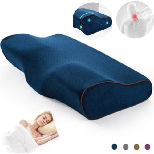 Memory Foam Bedding Pillow Neck protection Slow Rebound Memory Foam Butterfly Shaped Pillow Health Cervical Neck size in 50 x 30