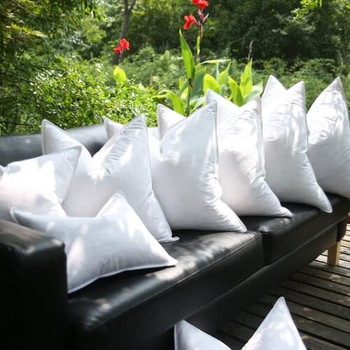 Entry Luxury Goose Down Feathers Cushion Insert Core Throw Pillow Core 5% Down Pillow Filling Downproofness