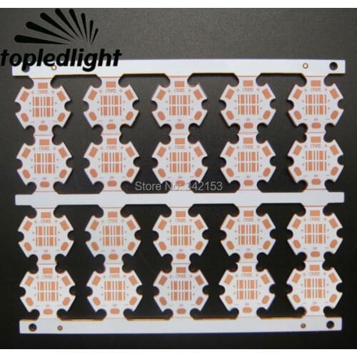 Professional 3V LED PCB Copper Base Plate Circuit Board In Parallel Connection 20mm Heatsink For 4LEDS CREE XPE XPG XTE 3535 Led