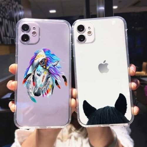 Zororong The Great Beauty Horse transparent Phone Case For iPhone 12 Mini 11 Pro XS Max X XR 7 8 Plus
