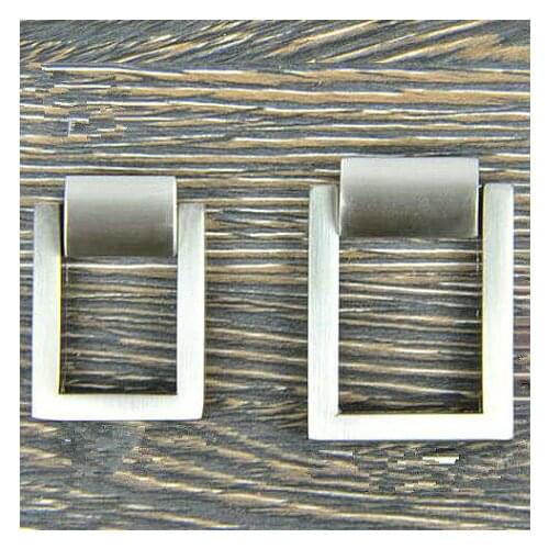 Modern simple Dresser Pull Drawer Knob Pull Handle Shaky Drop Ring Shiny Silver Kitchen Cabinet Pull Knob furniture hardware