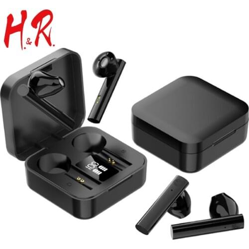 Bluetooth 5.0 Headset TWS Wireless Headphones Touch Control Sport Earbuds Semi-in-Ear Stereo Motion Intelligent Voice Anti-Noise