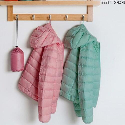 2021 New Ultra Light Duck Down Jacket Women Spring Autumn Jacket Slim Female Puffer Jacket Portable Windproof Down Coat