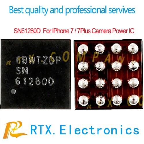 1-100pcs SN61280D Power IC For iPhone 7 & 7Plus 7P U2301 Back Camera Power Supply manager IC Chip Repair Replacement 3.7v 16Pin