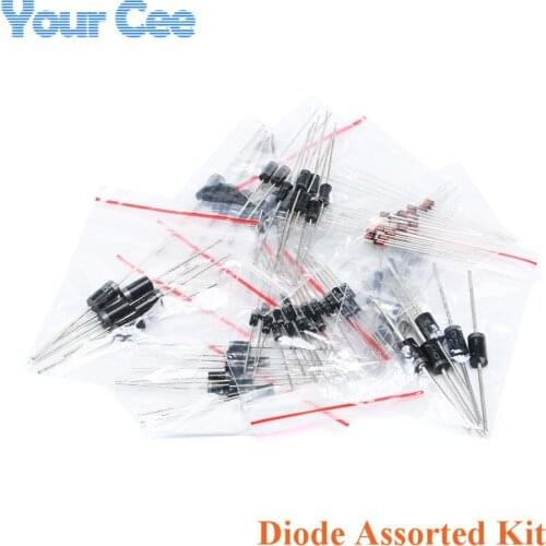 1 lot 1N4148 1N4007 1N5819 1N5399 1N5408 1N5822 FR107 FR207 Diode Assorted Kit Electronic Components Package