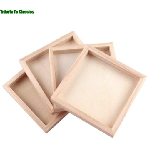 1Pc Wood Plate Toy Kids 6-Sided Painting Building Blocks Woodeen Pallet Learning Education Tool Party Favor Gift Hot
