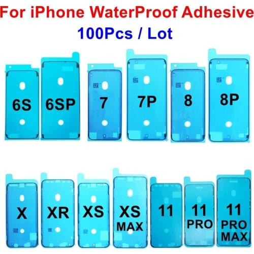 100pcs Waterproof Adhesive Sticker for iPhone 6S 7 7G 7P 8 8P Plus X XR XS 11 Pro Max LCD Display Screen Frame Bezel Seal Tape