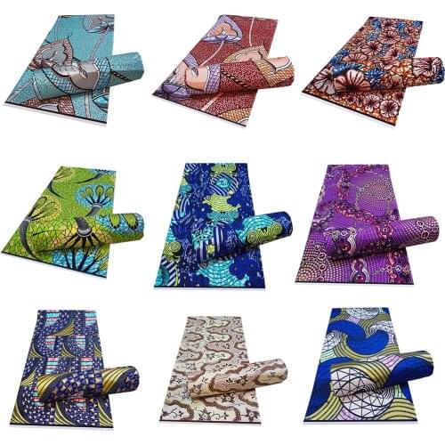Africa Nigerian Prints Batik Fabric Real Wax Patchwork Sewing Dress Craft Loincloth Golden Wax High Quality Ankara For Dress