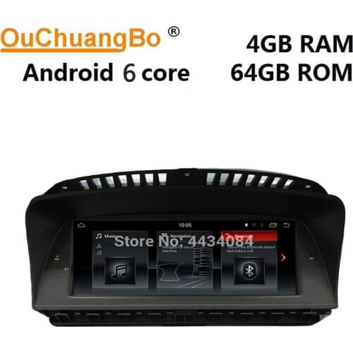 Ouchuangbo car audio gps stereo touch screen head units android 9.0 for E65 E66 (2003-2008) support 6 core night screen 4+64