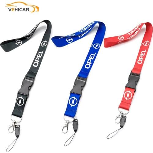 VEHICAR Neck Straps Lanyard for OPEL Detachable Car Logo Keychain ID Work Card Cell Phone Hang Rope Fashion Auto Accessories