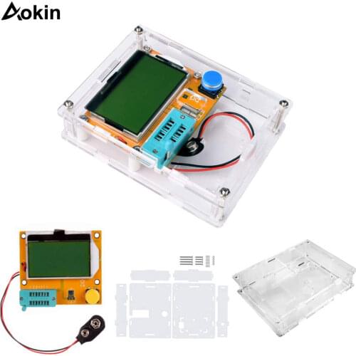 LCR-T4 Mega328 Digital Transistor Tester Resistance Capacitance Diode Triode Resistance Meter MOS PNP NPN LCR with Case