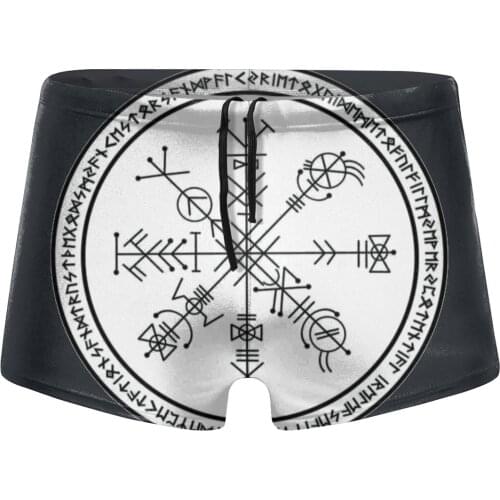Men Thor swimwear Viking Rune Circle Vikings shorts husband for the sea Pool