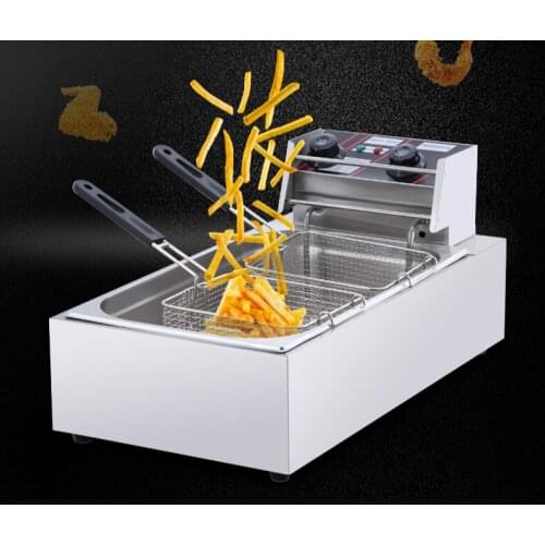 Electric Deep Fryers blast furnace commercial lengthened and thickened 12L oil fryer fry French machine. NEW