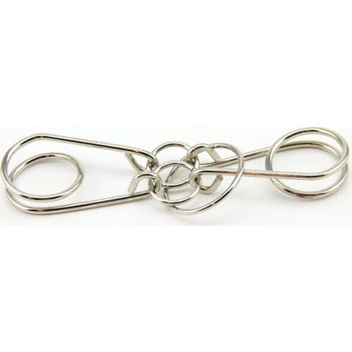 Classic IQ Metal Iron Puzzle Game Brain Teaser for Adults Kids