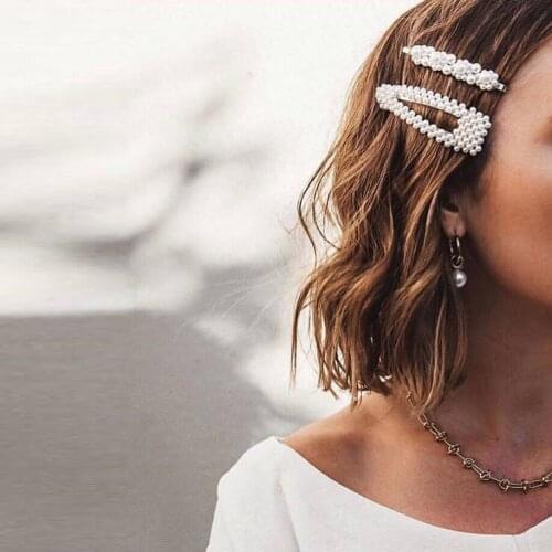 Korea Pearl Hair Clips For Women Girls Silver Bowknot Hairpins Wedding Fashion Female Hair Jewelry Elegant Gifts