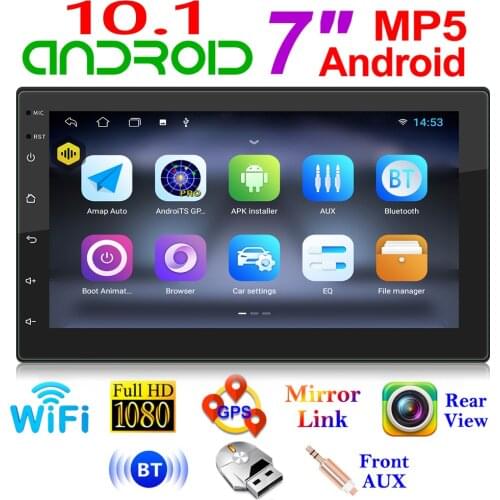 New 7784AD Double DIN Car Radio Android 10.1 Quad Core 1GB+16GB Multimedia Video Player 2 DIN GPS WiFi Bluetooth AUX Auto Stereo