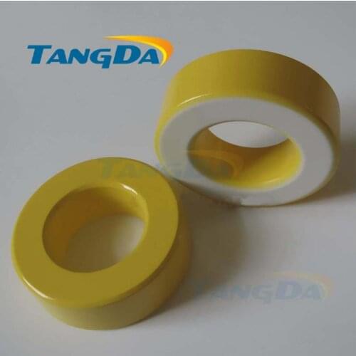 Tangda Iron powder cores T80-26B OD*ID*HT 20.5*12*10 mm 71nH/N2 75ue Iron dust core Ferrite Toroid Core toroidal yellow white