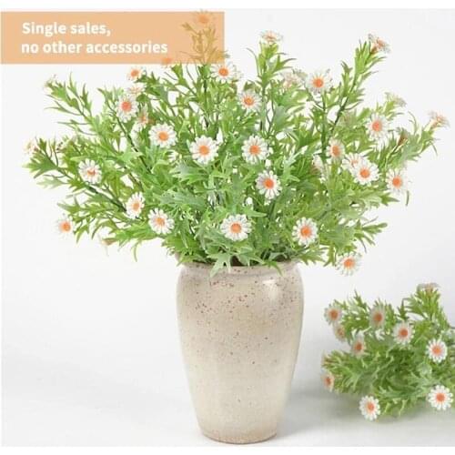 MLGB 4Pcs Artificial Flowers Bundle Artificial Daisy Flowers Greenery Plant Faux Chrysanthemum Flower Decor for Party Wedding