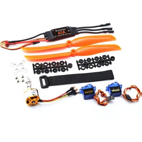 A2212 2212 1400KV / 2200KV Brushless Motor 40A ESC 6035 / 8060 Propeller SG90 9G Micro Servo for RC Fixed Wing Plane Helicopter