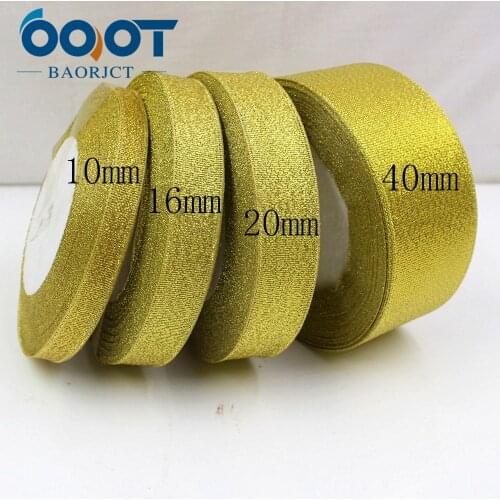 OOOT BAORJCT 1710237,more size gold Glitter ribbon Wedding party gift packaging decoration DIY handmade Clothing accessories