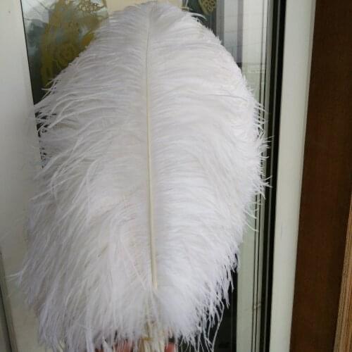 Wholesale beautiful white ostrich feathers 100 pieces 16-18 inch / 40-45 cm Wedding celebration decoration