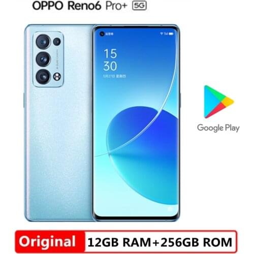 Original OPPO Reno 6 Pro+ Plus 12G 256G 5G SmartPhone 65W Charger 50.0MP 5 Cameras 6.55" 90Hz Screen Snapdragon 870 Android 11.0
