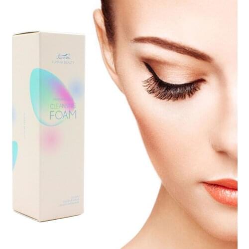 Eyelash Foam Cleaner Strawberry Flavor Eye Lash Makeup Cleaning Foam Pump Makeup Remover Makeup Foam Cleaning Supplies
