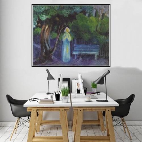 Halloween Ghost Night Tree Poster Canvas Print Painting Wall Art Living Room Home Decoration
