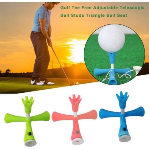 Practical Anti-flying Rotatable Tripod Height Golf Ball Tee Holder Durable Golf Nail Practice Training Supplies new