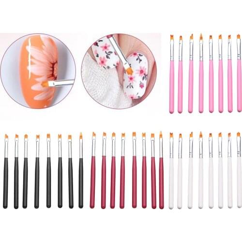 Professional 8x Nail Art Brush Painting Set Gel DIY Polish Brush Draw Lines