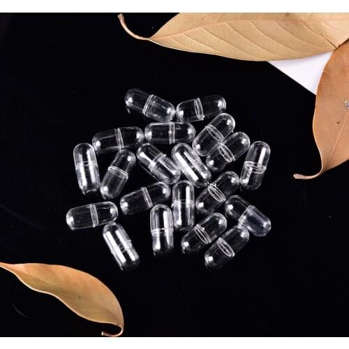 20Pcs/pack Mini Transparent Medicine Capsule Shell 10mm Hollow Plastic Capsules Plastic Pill Wholesale