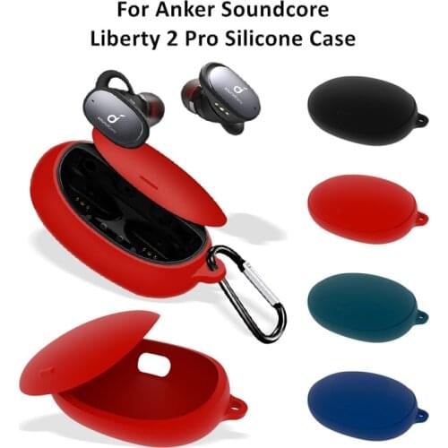 Dustproof Silicone Earphones Case Cover For Anker Soundcore Liberty Air 2 Pro Wireless Earbuds Protective Shell With Hook