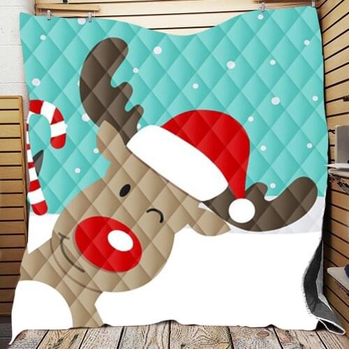 Custom DIY Christmas Watching Blanket Thickening Blanket Super Soft Cozy Warm Plush Throws For Kids