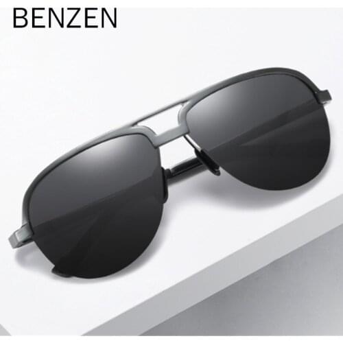 BENZEN Al-Mg Polarized Men Sunglasses UV400 Driving Sun Glasses Male Shades Oculos de sol 9571